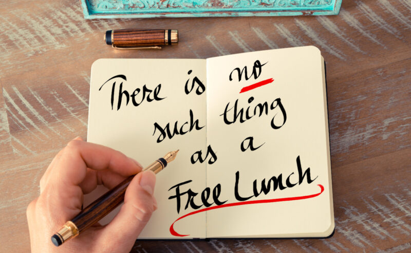 There's no such thing as a free lunch note